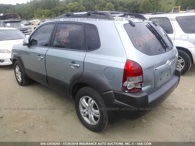 KM8JN12D36U450038 - 2006 HYUNDAI TUCSON GLS/LIMITED TURQUOISE photo 3