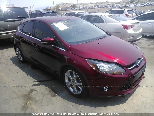 1FADP3N2XEL118089 - 2014 FORD FOCUS TITANIUM RED photo 1