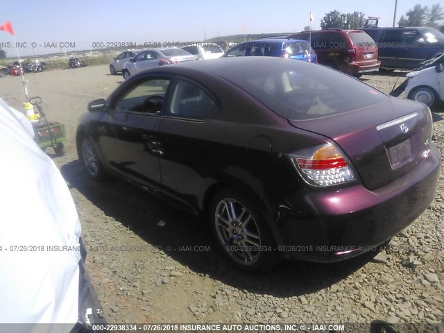 JTKDE167X60143469 - 2006 TOYOTA SCION TC 紫色 照片 3