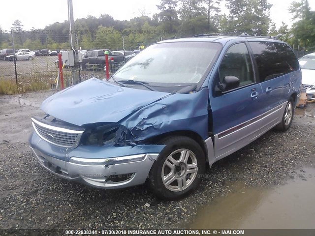 2FMDA53483BA16780 - 2003 FORD WINDSTAR SEL BLUE photo 2