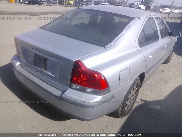 YV1RS61N312002369 - 2001 VOLVO S60 Plata foto 4