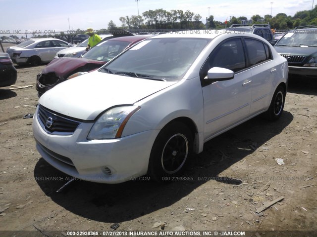 3N1AB6AP9CL746549 - 2012 NISSAN SENTRA 2.0/2.0S/SR/2.0SL WHITE photo 2