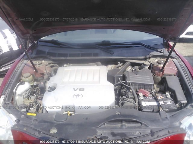 JTNBK46K473015947 - 2007 TOYOTA CAMRY NEW GENERAT LE/XLE/SE RED photo 10