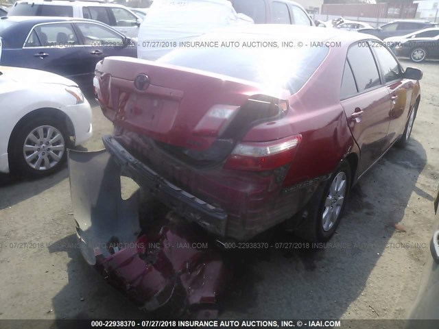 JTNBK46K473015947 - 2007 TOYOTA CAMRY NEW GENERAT LE/XLE/SE RED photo 4