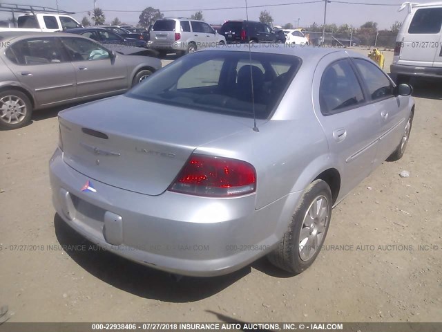 1C3EL66R15N543801 - 2005 CHRYSLER SEBRING LIMITED SILVER photo 4