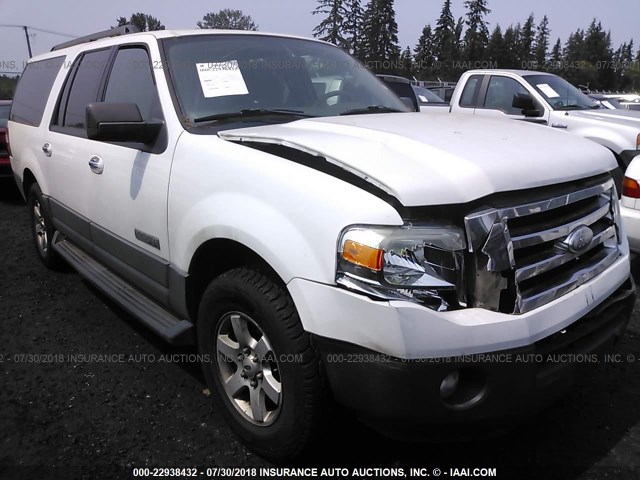 1FMFK155X7LA27273 - 2007 FORD EXPEDITION EL XLT WHITE photo 1