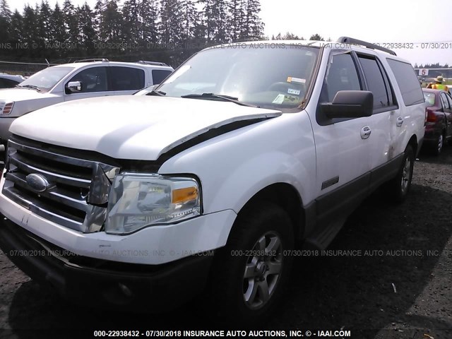 1FMFK155X7LA27273 - 2007 FORD EXPEDITION EL XLT WHITE photo 2