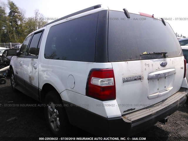 1FMFK155X7LA27273 - 2007 FORD EXPEDITION EL XLT WHITE photo 3