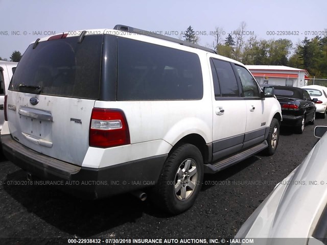 1FMFK155X7LA27273 - 2007 FORD EXPEDITION EL XLT WHITE photo 4