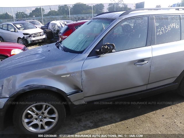 WBXPA73454WB20260 - 2004 BMW X3 2.5I GRAY photo 6