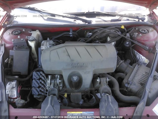 2G2WP552681117695 - 2008 PONTIAC GRAND PRIX RED photo 10