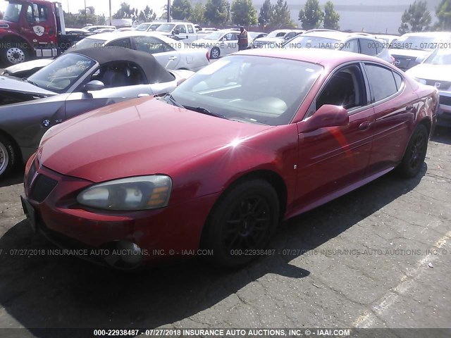 2G2WP552681117695 - 2008 PONTIAC GRAND PRIX RED photo 2