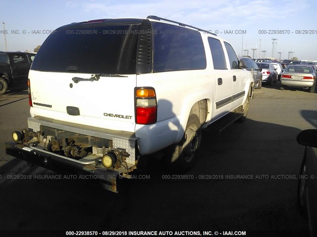 3GNGK26UX5G292054 - 2005 CHEVROLET SUBURBAN K2500 WHITE photo 4