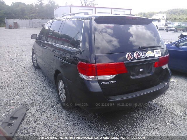 5FNRL38668B094942 - 2008 HONDA ODYSSEY EXL BLACK photo 3