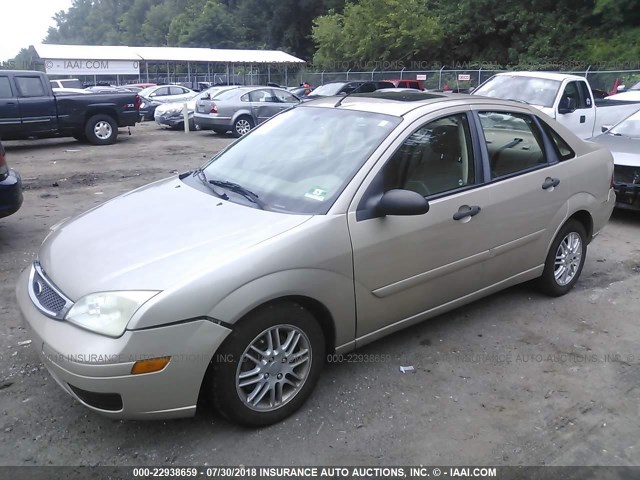 1FAFP34N87W266215 - 2007 FORD FOCUS ZX4/S/SE/SES GOLD photo 2