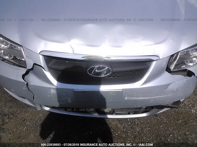 5NPEU46F56H118814 - 2006 HYUNDAI SONATA GLS/LX SILVER photo 6