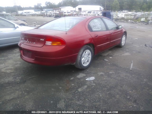 2B3HD46R72H208686 - 2002 DODGE INTREPID SE RED photo 4