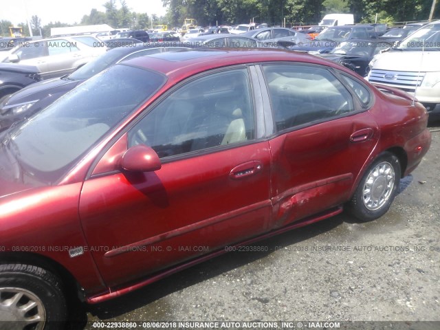 1FAFP53S6WA203709 - 1998 FORD TAURUS SE COMFORT RED photo 6