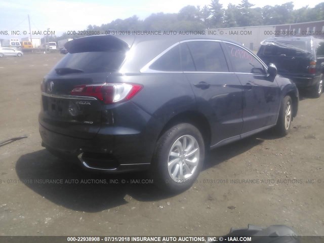 5J8TB4H38GL011402 - 2016 ACURA RDX BLACK photo 4