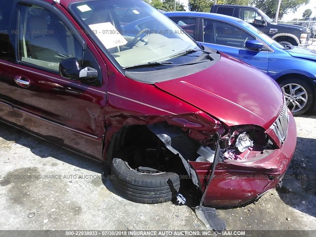 2MRDA22245BJ00582 - 2005 MERCURY MONTEREY LUXURY RED photo 6