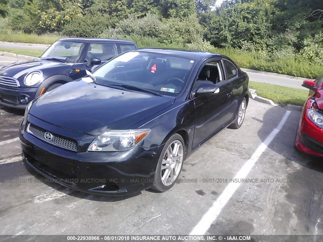 JTKDE177760135263 - 2006 TOYOTA SCION TC BLACK photo 2