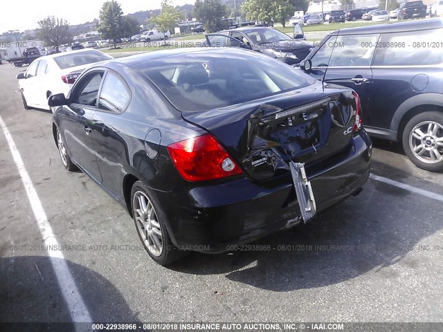 JTKDE177760135263 - 2006 TOYOTA SCION TC BLACK photo 3