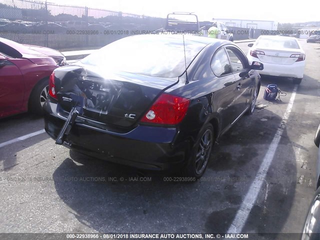JTKDE177760135263 - 2006 TOYOTA SCION TC BLACK photo 4