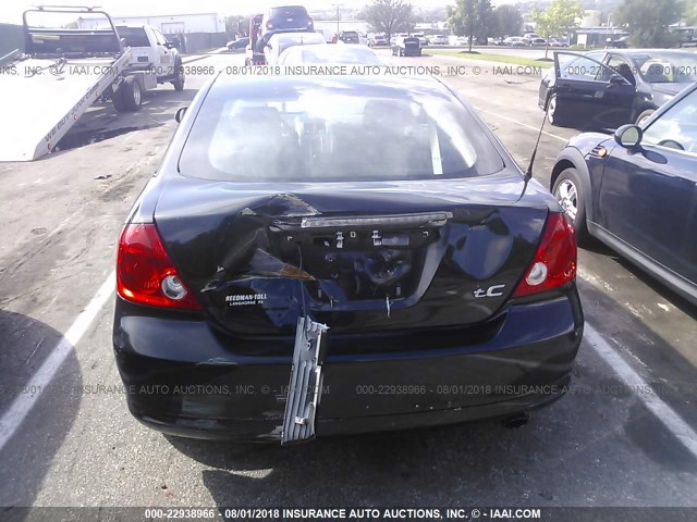 JTKDE177760135263 - 2006 TOYOTA SCION TC BLACK photo 6