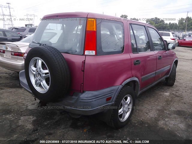 JHLRD1857VC057225 - 1997 HONDA CR-V LX RED photo 4