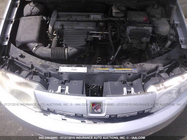 1G8AJ52F63Z109606 - 2003 SATURN ION LEVEL 2 SILVER photo 10