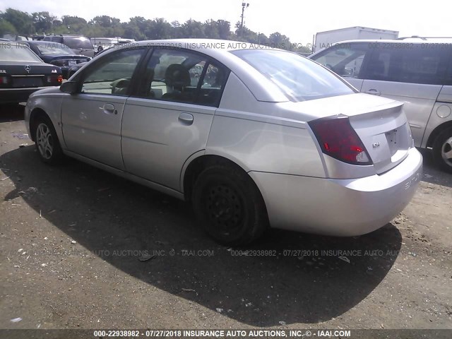 1G8AJ52F63Z109606 - 2003 SATURN ION LEVEL 2 SILVER photo 3
