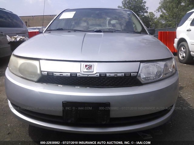 1G8AJ52F63Z109606 - 2003 SATURN ION LEVEL 2 SILVER photo 6