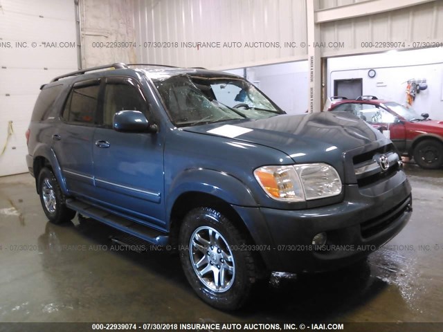 5TDBT48A35S254990 - 2005 TOYOTA SEQUOIA LIMITED BLUE photo 1