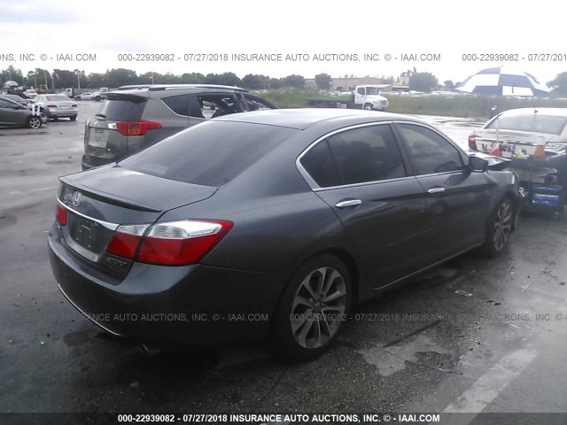 1HGCR2F56DA174867 - 2013 HONDA ACCORD SPORT GRAY photo 4