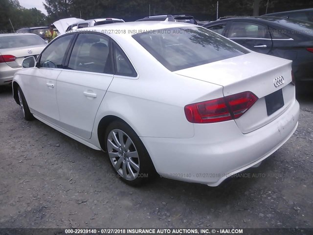 WAUSF78K59N022241 - 2009 AUDI A4 PREMIUM PLUS WHITE photo 3