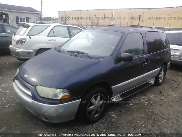 4N2ZN16T51D815902 - 2001 NISSAN QUEST SE BLUE photo 2