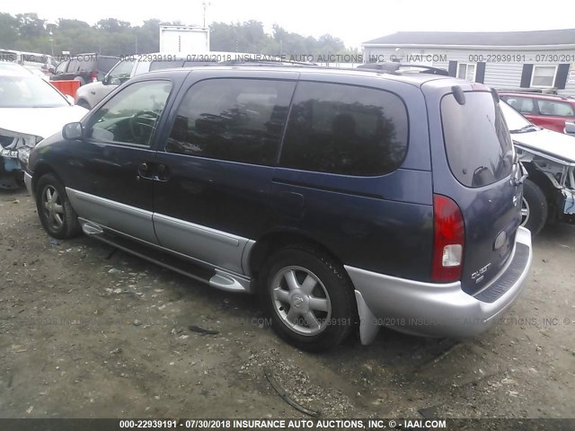 4N2ZN16T51D815902 - 2001 NISSAN QUEST SE BLUE photo 3