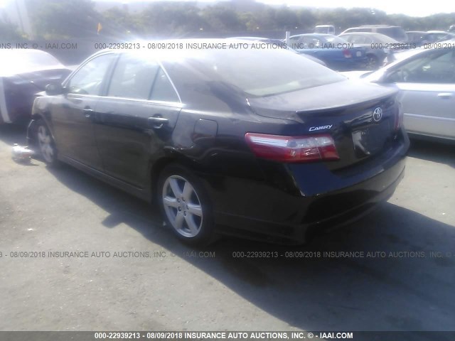 4T1BK46K57U504707 - 2007 TOYOTA CAMRY NEW GENERATION LE/XLE/SE BLACK photo 3