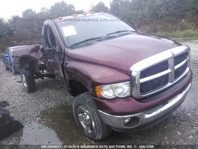 3D7KU26643G718578 - 2003 DODGE RAM 2500 ST/SLT MAROON photo 1