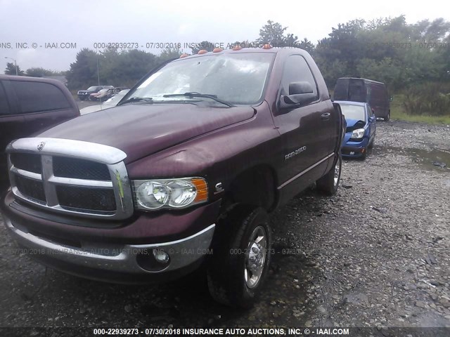 3D7KU26643G718578 - 2003 DODGE RAM 2500 ST/SLT MAROON photo 2