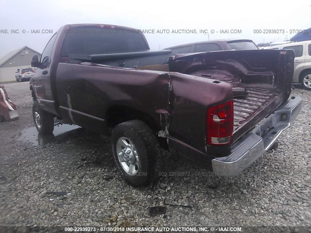 3D7KU26643G718578 - 2003 DODGE RAM 2500 ST/SLT MAROON photo 3