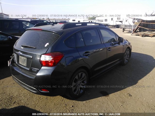 JF1GPAL65DH811077 - 2013 SUBARU IMPREZA SPORT PREMIUM GRAY photo 4