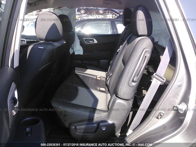 5N1DR2MM0HC639937 - 2017 NISSAN PATHFINDER S/SV/SL/PLATINUM GRAY photo 8