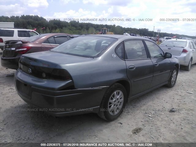 2G1WF52E059271323 - 2005 CHEVROLET IMPALA GRAY photo 4