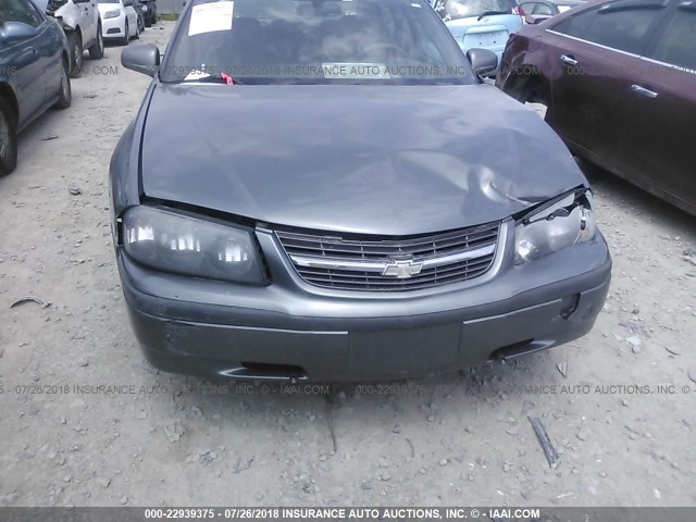 2G1WF52E059271323 - 2005 CHEVROLET IMPALA GRAY photo 6