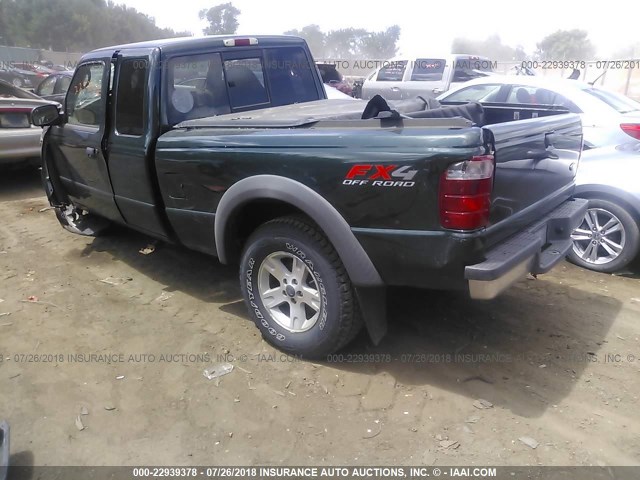 1FTZR45E23PA25907 - 2003 FORD RANGER SUPER CAB GREEN photo 3