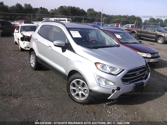 MAJ6P1UL8JC193634 - 2018 FORD ECOSPORT SE SILVER photo 1