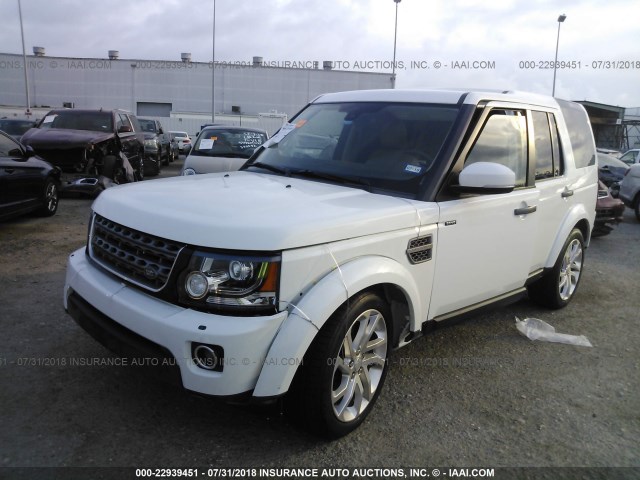 SALAG2V67FA775058 - 2015 LAND ROVER LR4 HSE WHITE photo 2