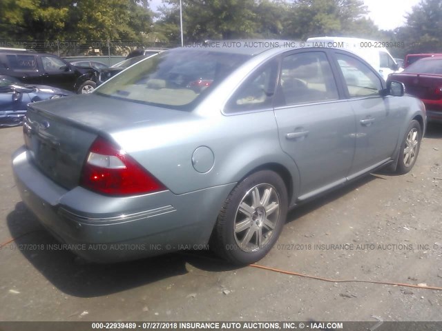 1FAHP28117G105578 - 2007 FORD FIVE HUNDRED LIMITED GREEN photo 4