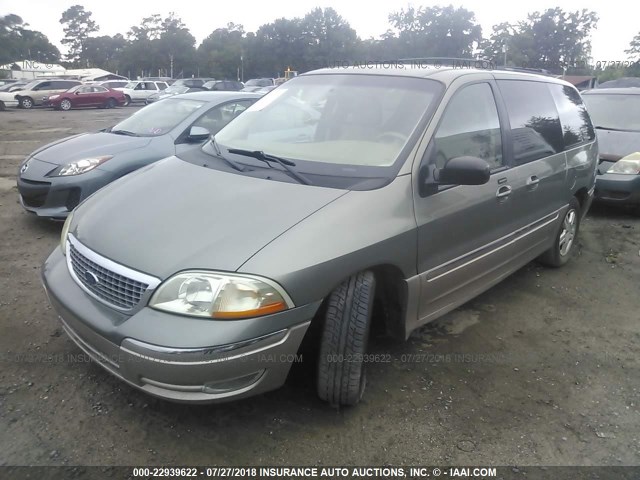 2FMZA53482BA23796 - 2002 FORD WINDSTAR SEL GREEN photo 2